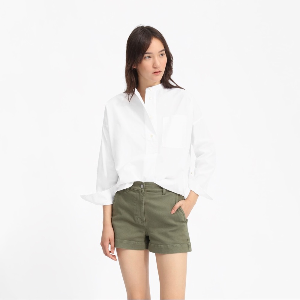 Everlane Collarless Shirt